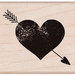 Hero Arts - Wood Block - Wood Mounted Stamp - Heart With Arrow