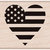Hero Arts - Woodblock - Wood Mounted Stamps - Heart Flag