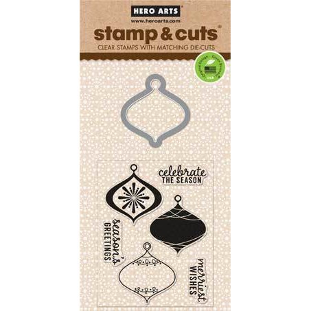 Hero Arts - Christmas - Die and Clear Acrylic Stamp Set - Ornament