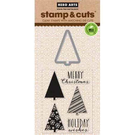 Hero Arts - Christmas - Die and Clear Acrylic Stamp Set - Holiday Tree