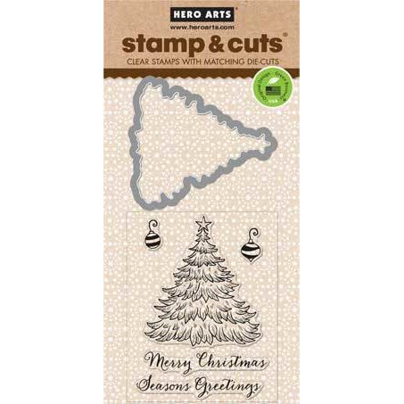 Hero Arts - Christmas - Die and Clear Acrylic Stamp Set - Christmas Tree