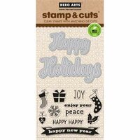 Hero Arts - Christmas - Die and Clear Acrylic Stamp Set - Fancy Cut Holidays