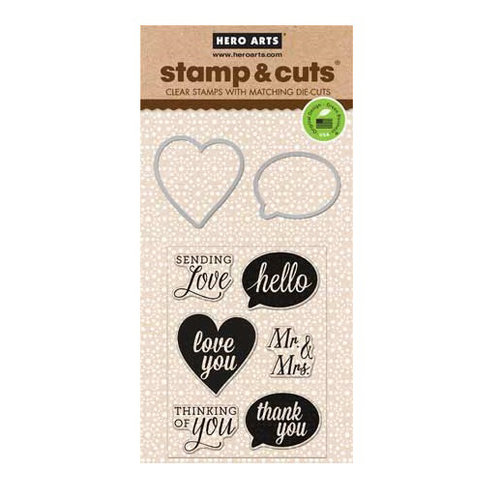 Hero Arts - Die and Clear Acrylic Stamp Set - Yes