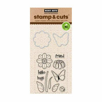 Hero Arts - Die and Clear Acrylic Stamp Set - Butterfly and Flower