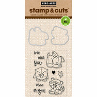 Hero Arts - Die and Clear Acrylic Stamp Set - Baby Animals