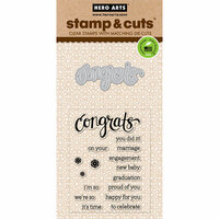Hero Arts - Die and Clear Photopolymer Stamp Set - Congrats