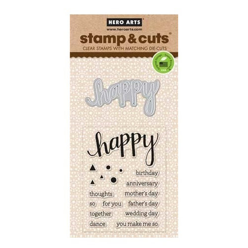 Hero Arts Happy Stamp & Cut Set