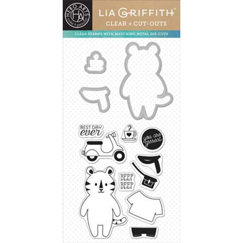 Hero Arts - Lia Griffith Collection - Die and Clear Acrylic Stamp Set - Avery Cut-Outs