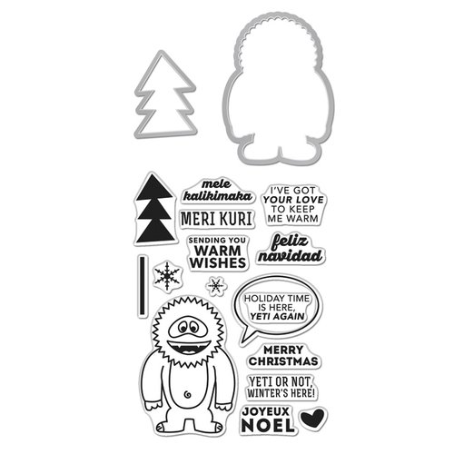 Hero Arts - Christmas - Kelly Purkey Collection - Die and Clear Acrylic Stamp Set - Yeti