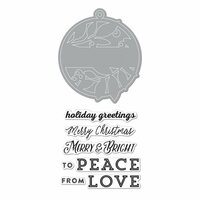 Hero Arts - Lia Griffith Collection - Christmas - Die and Clear Acrylic Stamp Set - Merry and Bright Tag