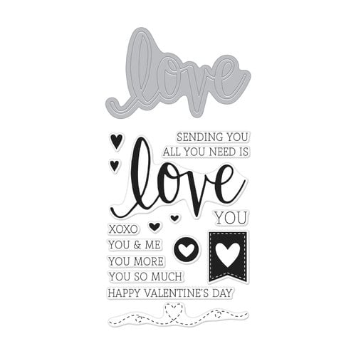Hero Arts - 2016 Valentines Collection - Die and Clear Photopolymer Stamp Set - Love