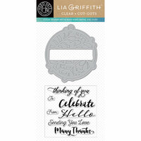 Hero Arts - Lia Griffith Collection - Die and Clear Acrylic Stamp Set - Celebrate Tag