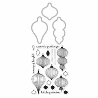 Hero Arts - Christmas - Die and Clear Photopolymer Stamp Set - Ornaments