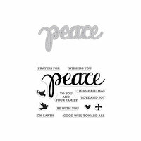 Hero Arts - Christmas - Die and Clear Photopolymer Stamp Set - Peace