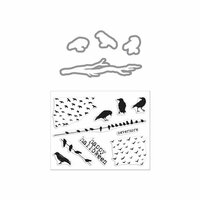 Hero Arts - Fall Collection - Die and Clear Acrylic Stamp Set - The Birds