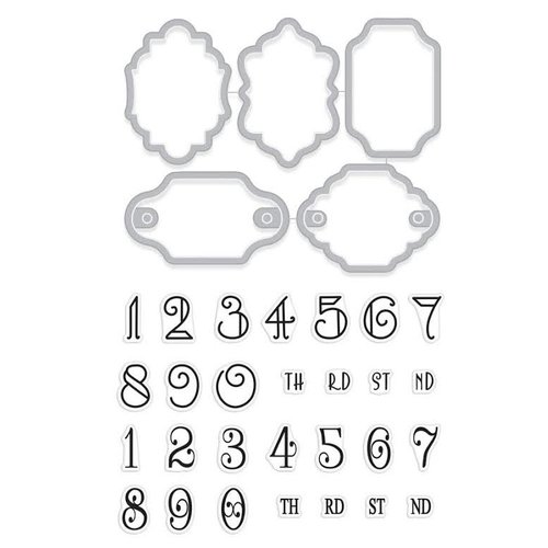 Hero Arts - Die and Clear Acrylic Stamp Set - Number It