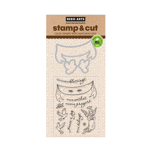 Hero Arts - Die and Clear Photopolymer Stamp Set - Christmas Banner