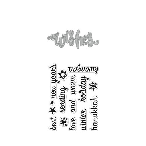 Hero Arts- Season of Wonder Collection - Die and Clear Photopolymer Stamp Set - Wishes