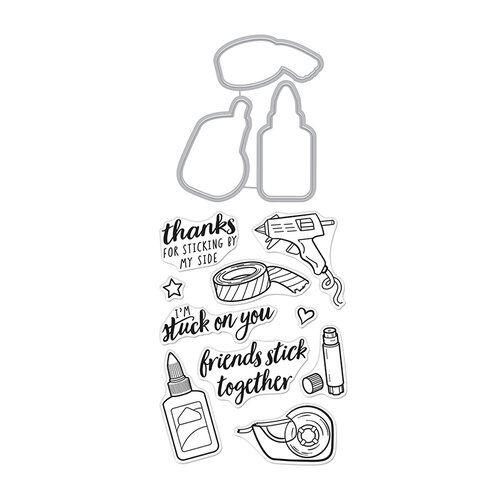 Hero Arts - Die and Clear Photopolymer Stamp Set - Stick Together