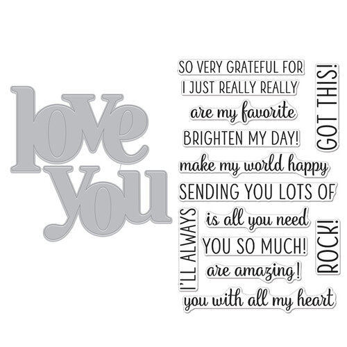 Hero Arts - Die and Clear Photopolymer Stamp Set - Love You