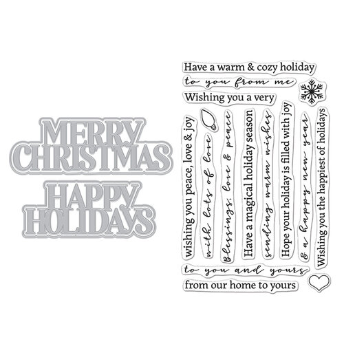 Hero Arts - Die and Clear Photopolymer Stamp Set - Christmas Holidays