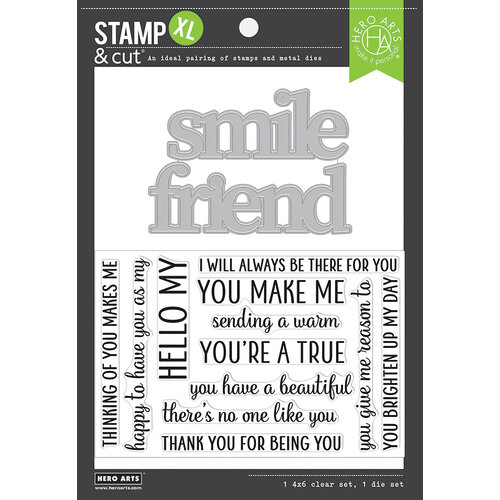 Hero Arts - Die and Clear Photopolymer Stamp Set - Smile Friend
