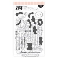 Hero Arts - Beary Sweet Collection - Die And Clear Photopolymer Stamp Set - Let's Stick Together