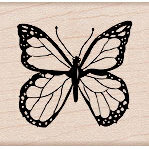 Hero Arts - Woodblock - Wood Mounted Stamps - Traditional Butterfly