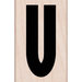 Hero Arts - Woodblock - Wood Mounted Stamps - Sans Serif U
