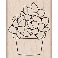 Hero Arts - Spring Collection - Woodblock - Wood Mounted Stamps - Small Potted Succulent
