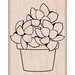 Hero Arts - Spring Collection - Woodblock - Wood Mounted Stamps - Small Potted Succulent