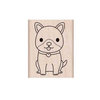 Hero Arts - Friendly Critters Collection - Woodblock - Wood Mounted Stamps - Excited Puppy