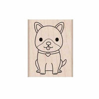 Hero Arts - Friendly Critters Collection - Woodblock - Wood Mounted Stamps - Excited Puppy