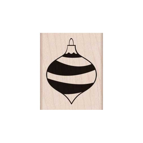Hero Arts - Woodblock - Christmas - Wood Mounted Stamps - Striped Ornament