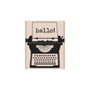 Hero Arts - Woodblock - Wood Mounted Stamps - Hello Typewriter