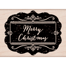 Hero Arts - Woodblock - Wood Mounted Stamps - Chalkboard Merry Christmas