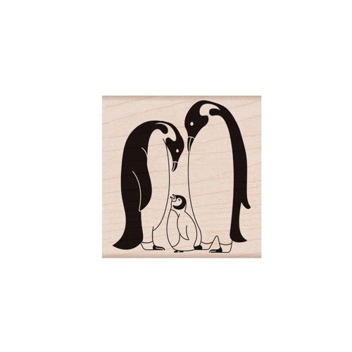 Hero Arts - Woodblock - Wood Mounted Stamps - Penguin Family