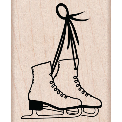 Hero Arts - Christmas - Woodblock - Wood Mounted Stamps - Ice Skates