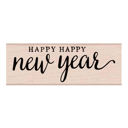 Hero Arts - Woodblock - Wood Mounted Stamps - Happy Happy New Year