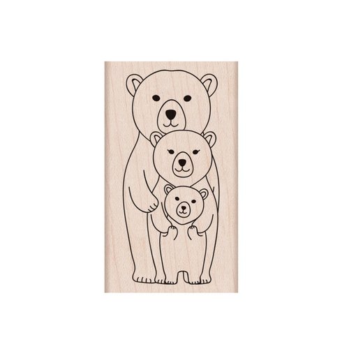 Hero Arts - Woodblock - Wood Mounted Stamps - Bear Family