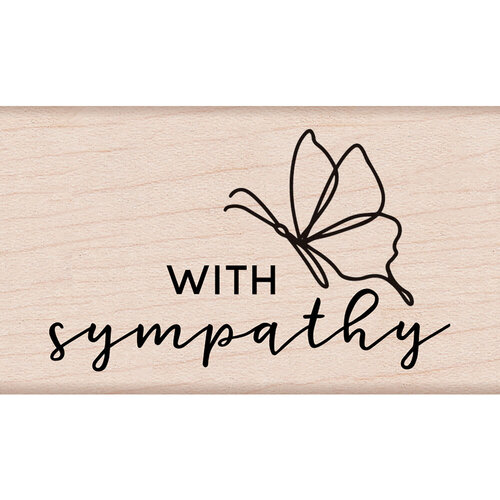 Hero Arts - Woodblock Stamps - With Sympathy Butterfly