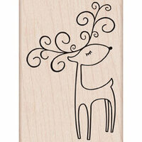 Hero Arts - Woodblock - Christmas - Wood Mounted Stamps - Winking Reindeer