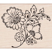 Hero Arts - Woodblock - Wood Mounted Stamps - Butterfly Flowers