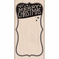 Hero Arts - Woodblock - Christmas - Wood Mounted Stamps - Merry Christmas Label