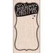 Hero Arts - Woodblock - Christmas - Wood Mounted Stamps - Merry Christmas Label