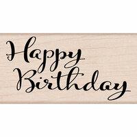 Hero Arts - Birthday Collection - Woodblock - Wood Mounted Stamps - Happy Birthday Script