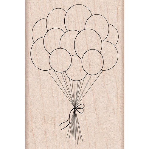 Hero Arts - Birthday Collection - Woodblock - Wood Mounted Stamps - Birthday Balloons