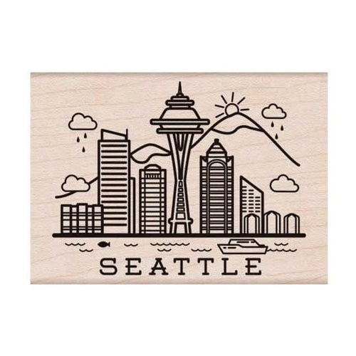 Hero Arts - Destination Collection - Woodblock - Wood Mounted Stamps - Seattle