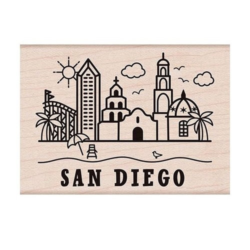 Hero Arts - Destination Collection - Destination -Wood Mounted Stamps - San Diego