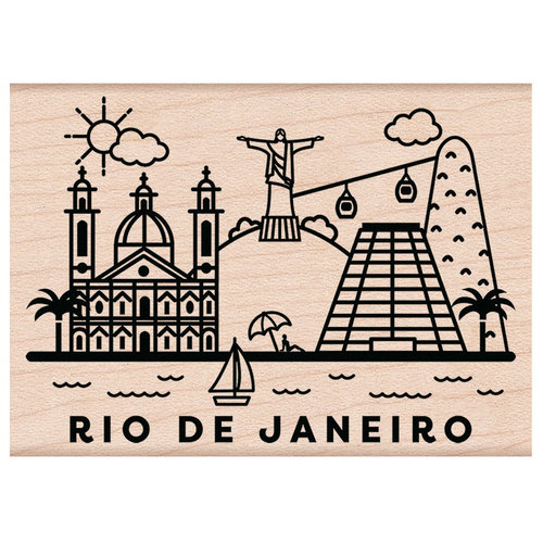 Hero Arts - Woodblock - Wood Mounted Stamps - Destination Rio De Janeiro